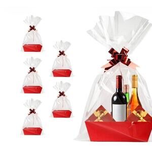 Basket For Gifts Empty 5 Pack Sturdy Empty Gift Basket Kit With Handles Red C...